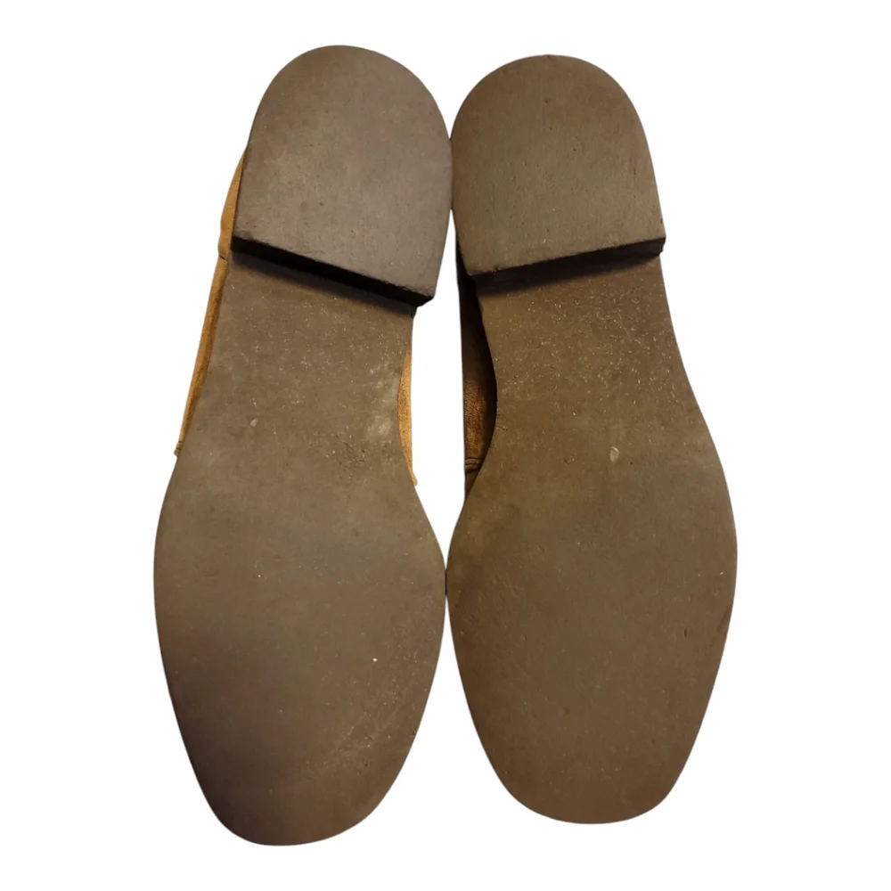 Hush Puppies oxford suede light brown vintage 10 mens moc toe